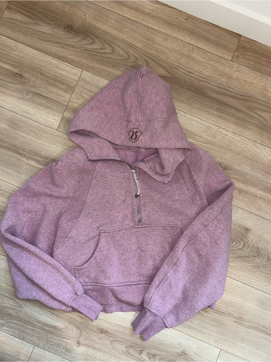 lululemon athletica Sweaters - lululemon athletica Mauve/Pink Half-Zip Hoodie Sweatshirt